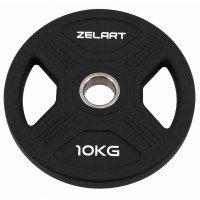 Блины диски TPU 2 Handle металлическая втулка Zelart TA-6995-10 ø51мм 10кг черный