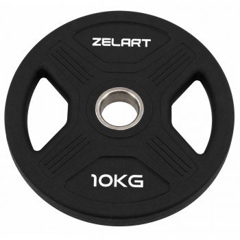 Блины диски TPU 2 Handle металлическая втулка Zelart TA-6995-10 ø51мм 10кг черный