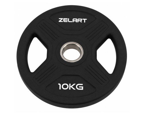 Блины диски TPU 2 Handle металлическая втулка Zelart TA-6995-10 ø51мм 10кг черный