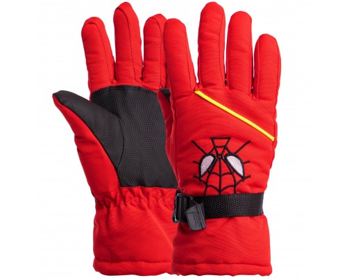 Перчатки горнолыжные теплые детские SP-Sport SPIDERMAN C-6572 M-XL Красный
