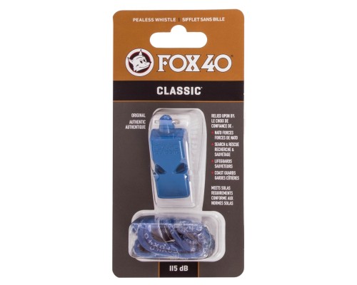 Свисток судейский пластиковый CLASSIC FOX40-CLASSIC Синий