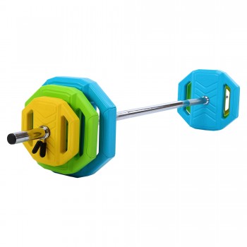 Штанга для фитнеса (фитнес памп) LiveUp LP8035-20 длина-1,4м 28мм 20кг разноцветный