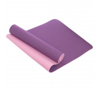 Коврик для йоги и фитнеса TPE SP-Planeta FI-3046 183x61x0,6см Фиолетовый-розовый
