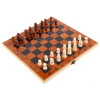Шахматы шашки нарды 3 в 1 набор настольных игр деревянные SP-Sport G24 размер 24см x 24см