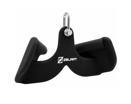 Рукоятка для тяги c узким хватом Pull Down Handle нескользящее покрытие Zelart TA-00061 размер 31х12х15см черный
