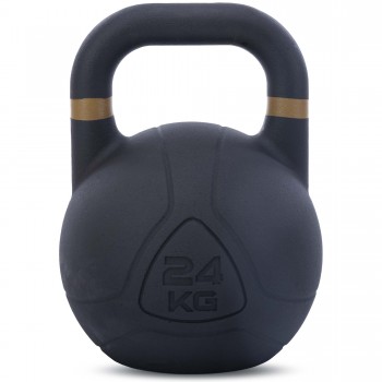 Гиря соревновательная цельная чугунная окрашенная LiveUp LP8044-24 вес 24кг черный