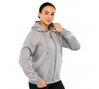 Кофта спортивная женская на молнии с капюшоном Joma URBAN STREET 902423-150 S-L светло-серый Светло-серый