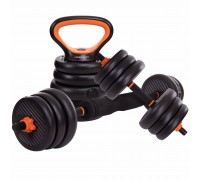 Набор гантелей со штангой и гирями 6в1 многофункциональный 20кг FED SC-80016-20 2шт по 10кг черный Набор гантелей со штангой и гирями 6в1 многофункциональный 20кг FED SC-80016-20 2шт по 10кг черный