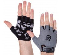 Перчатки для фитнеса и тренировок ZELART MA-3888 XS-XL Черный-серый