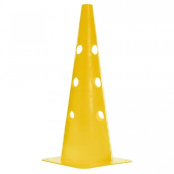 Конус-фишка для тренировок с отверстиями для штанги SP-Sport C-5431 48см Желтый