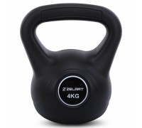 Гиря тренировочная цельная пластиковая Zelart TA-5427-4 вес 4кг черный Гиря тренировочная цельная пластиковая Zelart TA-5427-4 вес 4кг черный