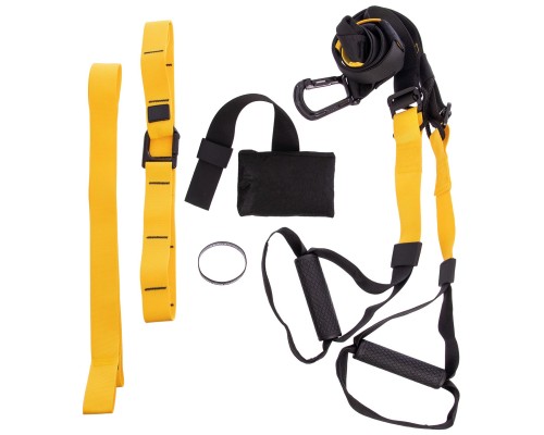 Петли тренировочные SP-Sport FI-6437 черный-желтый