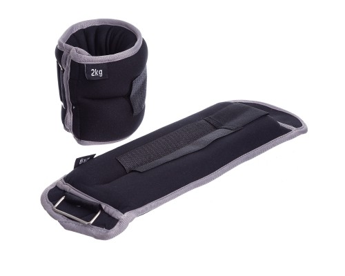 Утяжелители-манжеты для рук и ног SP-Sport FI-1302-4 2x2кг Черный-серый