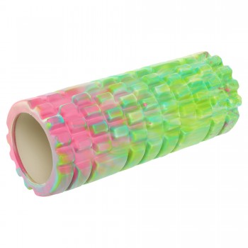 Роллер массажный цилиндр (ролик мфр) 33см Grid Combi Roller SP-Sport FI-9367 Салатовый-розовый