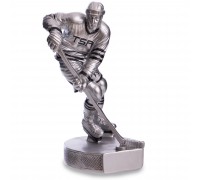 Статуэтка наградная спортивная Хоккеист SP-Sport HX2296-B6 размер 9х9х2 см серебро