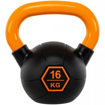 Гиря тренировочная цельная обрезиненная с окрашенной ручкой LiveUp Urethane competition kettlebell UAZE5336-16 вес 16кг черный-оранжевый Гиря тренировочная цельная обрезиненная с окрашенной ручкой LiveUp Urethane competition kettlebell UAZE5336-16 вес 16кг черный-оранжевый