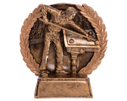 Статуэтка наградная спортивная Бильярдист SP-Sport C-3195-C размер 11,5х12х4см бронза