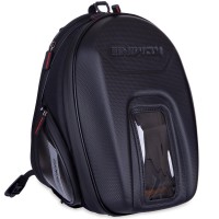 Сумка на бак мотоцикла на магнитах с окном под телефон Tank Bag KOMINE M-2844 32х22х21см черный