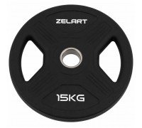 Блины диски TPU 2 Handle металлическая втулка Zelart TA-6995-15 ø51мм 15кг черный