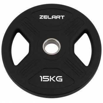 Блины диски TPU 2 Handle металлическая втулка Zelart TA-6995-15 ø51мм 15кг черный