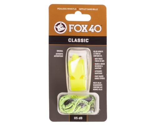 Свисток судейский пластиковый CLASSIC FOX40-CLASSIC Салатовый