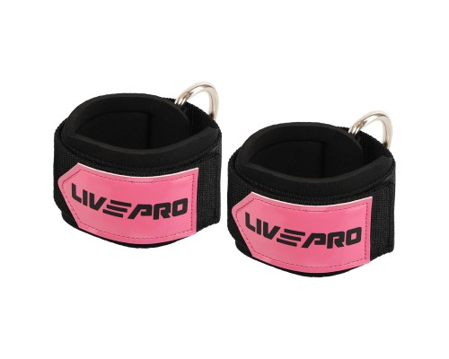 Лямки для ног LADY ANKLE STRAP LiveUp LP8754 2шт розовый-черный