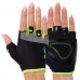Перчатки спортивные ZELART WorkOut BC-2428 размер S-XL черный-салатовый