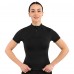 Футболка компрессионная на молнии женская SP-Sport JYWD018 S-XL Черный