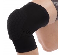 Наколенник баскетбольный короткий компрессионный с защитными накладками SP-Sport BC-0528 S-L 1шт Черный Наколенник баскетбольный короткий компрессионный с защитными накладками SP-Sport BC-0528 S-L 1шт Черный