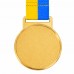 Медаль спортивная с лентой SP-Sport UKRAINE с украинской символикой C-6837 ø5см золото, серебро, бронза Бронзовый