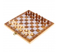 Шахматы шашки нарды 3 в 1 набор настольных игр деревянные SP-Sport G39 размер 39см x 39м