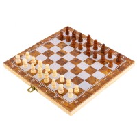 Шахматы шашки нарды 3 в 1 набор настольных игр деревянные SP-Sport G39 размер 39см x 39м