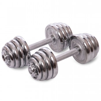 Гантели разборные хромированные KIS TA-8209-20 2шт по 10кг