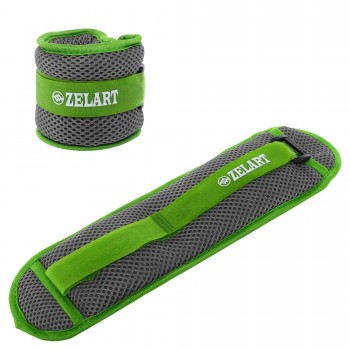 Утяжелители-манжеты водонепроницаемые Zelart FI-7210-1 2x0,5кг Серый-салатовый Утяжелители-манжеты водонепроницаемые Zelart FI-7210-1 2x0,5кг Серый-салатовый