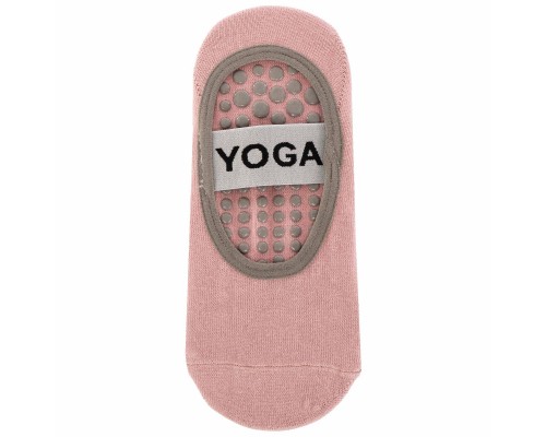 Носки для йоги и пилатеса с закрытыми пальцами нескользящие SP-Sport TA-4908 размер 36-41 Телесный