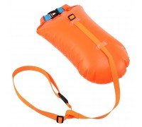 Сигнальный надувной буй для плавания на открытой воде с поясным ремнем Swim buoy SP-Sport 5555-12L DRY BAG Оранжевый