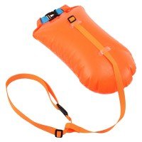 Сигнальный надувной буй для плавания на открытой воде с поясным ремнем Swim buoy SP-Sport 5555-12L DRY BAG Оранжевый