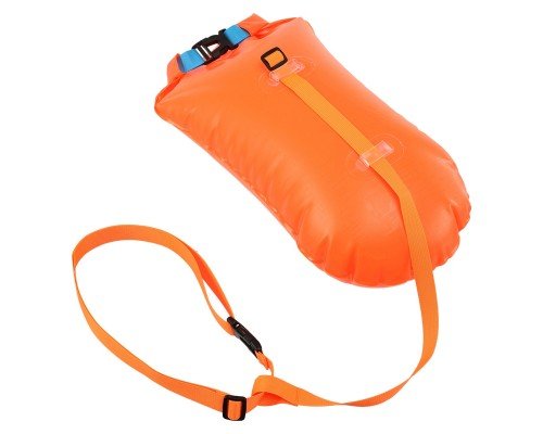 Сигнальный надувной буй для плавания на открытой воде с поясным ремнем Swim buoy SP-Sport 5555-12L DRY BAG Оранжевый