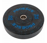 Бамперные диски из структурной резины Bumper Plates Record TA-4782-20 51мм 20кг черный-синий