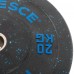Бамперные диски из структурной резины Bumper Plates Record TA-4782-20 51мм 20кг черный-синий