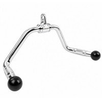 Рукоятка для нижней тяги L-образная ручка для блочного тренажера Zelart TA-8313 хром