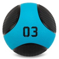 Мяч медицинский медбол Medicine Ball LiveUp LP8112-3 3кг черный-синий