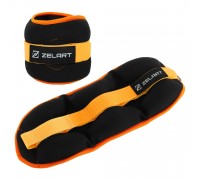 Утяжелители-манжеты для рук и ног Zelart FI-7208-4 2x2кг Черный-оранжевый Утяжелители-манжеты для рук и ног Zelart FI-7208-4 2x2кг Черный-оранжевый