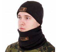 Шапка и бафф зимний теплый флисовый комплект 5.11 ZK-0312 Черный