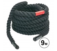 Канат для кроссфита SP-Planeta COMBAT BATTLE ROPE R-6225-9 9м черный