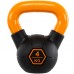 Гиря тренировочная цельная обрезиненная с окрашенной ручкой LiveUp Urethane competition kettlebell UAZE5336-4 вес 4кг черный-оранжевый Гиря тренировочная цельная обрезиненная с окрашенной ручкой LiveUp Urethane competition kettlebell UAZE5336-4 вес 4кг черный-оранжевый