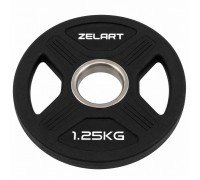 Блины диски TPU 2 Handle металлическая втулка Zelart TA-6995-1_25 ø51мм 1,25кг черный