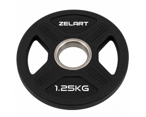Блины диски TPU 2 Handle металлическая втулка Zelart TA-6995-1_25 ø51мм 1,25кг черный