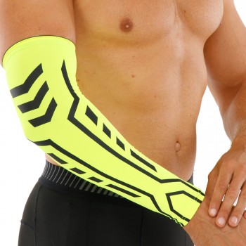 Нарукавник компрессионный рукав для спорта SP-Sport BC-HB012 M-XL 1шт Салатовый