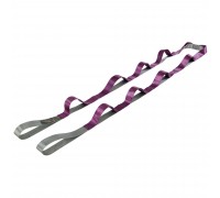 Лента стропа с петлями для растяжки Stretch Strap SP-Sport FI-0175 10 петель Серый-фиолетовый
